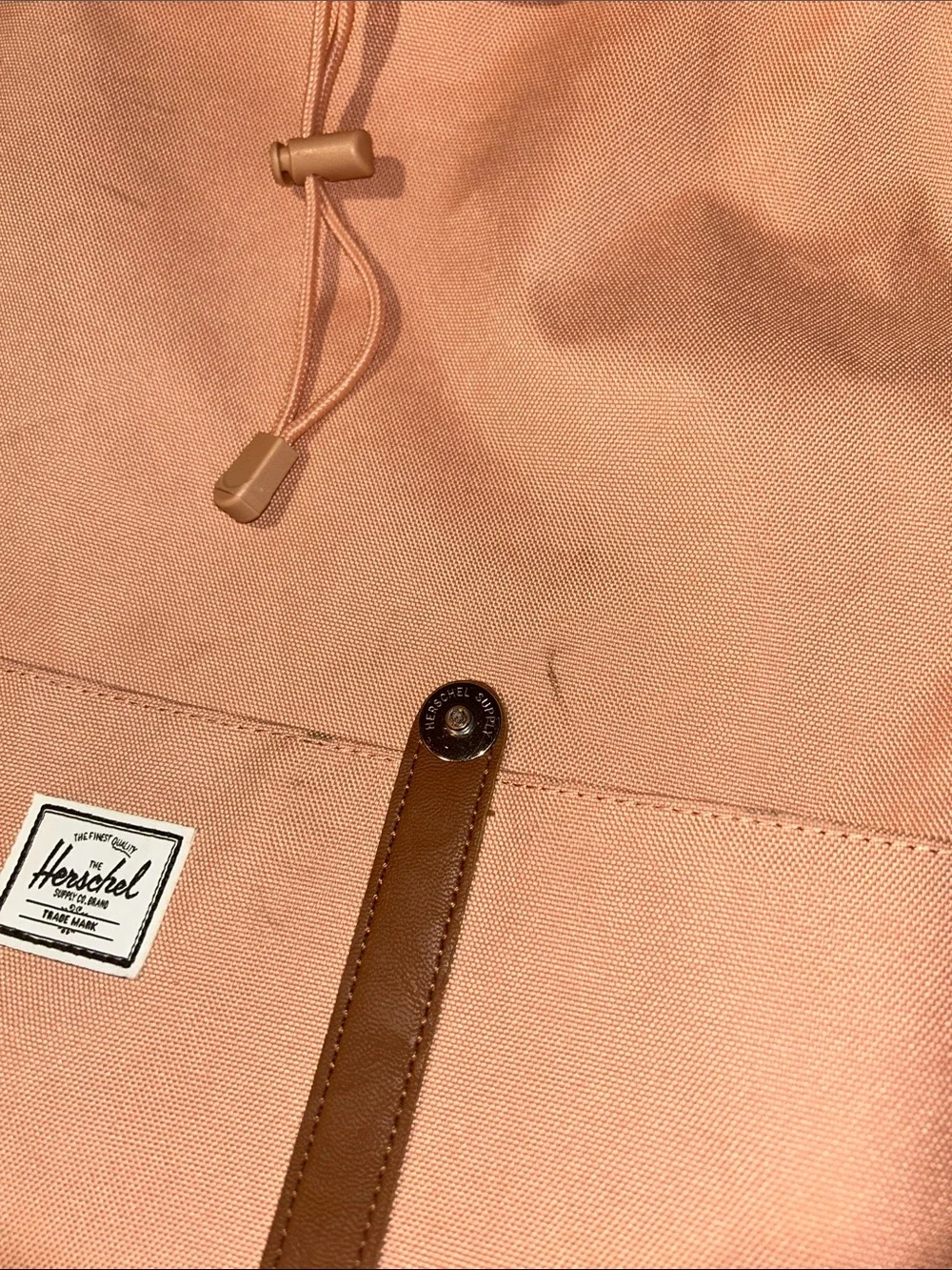 Herschel Supply Co Retreat Small Backpack-Peach with Faux Leather Straps
